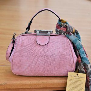 NEW PATRICIA NASH Antica Mini Frame Wavy Woven Bag